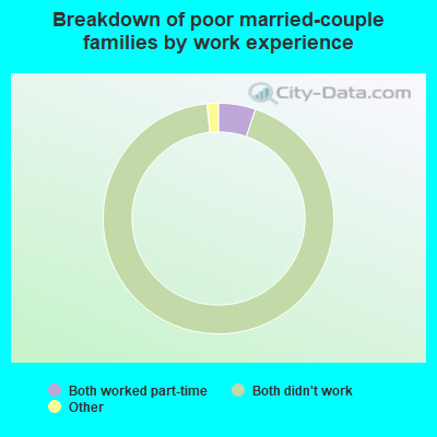 Breakdown of poor married-couple families by work experience